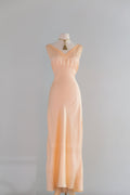 Luminous Ballet Slipper Pink 1930's Silk Bias Cut Slip Dress / ML