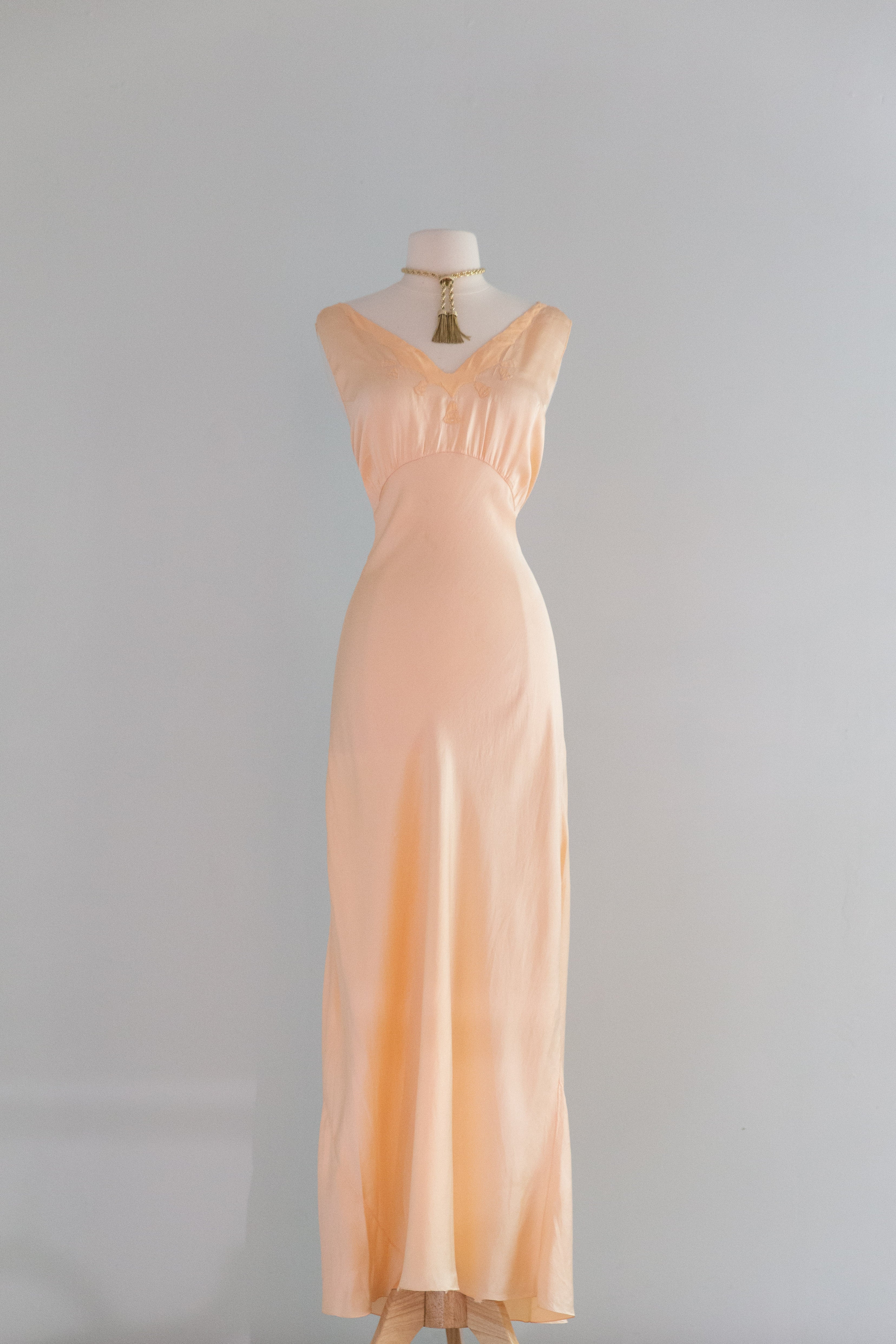 Luminous Ballet Slipper Pink 1930's Silk Bias Cut Slip Dress / ML
