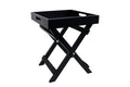 Butlertray "Milan" zwart hout 30x30x36cm