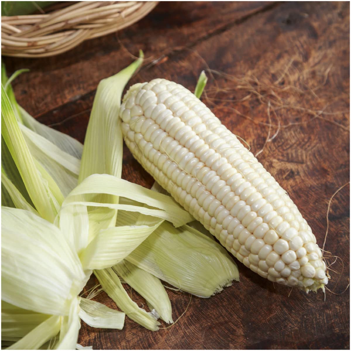 Sweet Corn Seeds for Planting – Silver Queen Variety, Heirloom, Non-GMO, Annual