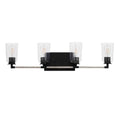 Home Decorators Walsh 34 in. 4-Light Black Coastal Bathroom Vanity Light