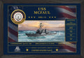 USS Mcfaul DDG-74 Framed Patriotic Art