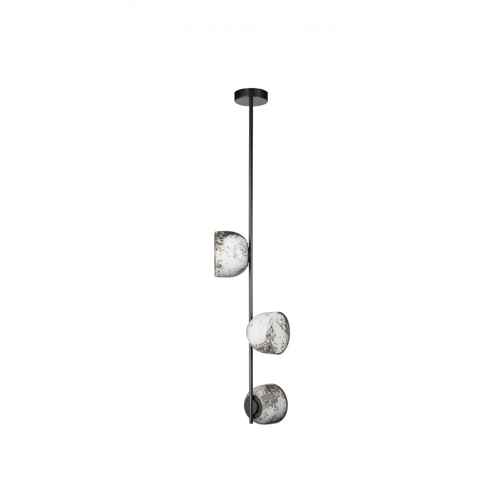 Orla Bronze & Glass 3 Light Vertical Pendant Light by Heathfield & Co