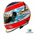2001 Jimmy Vasser Signed Race Used Patrick Racing Bell Feuling IndyCar Helmet