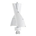 Guehomm 100W Low-Noise Vertical Axis Wind Turbine Generator, 12V Wind Turbine, Permanent Magnet Generator with Controller, Aluminum Blades Wind Turbine Kit for Home Boats Street Lighting (White)