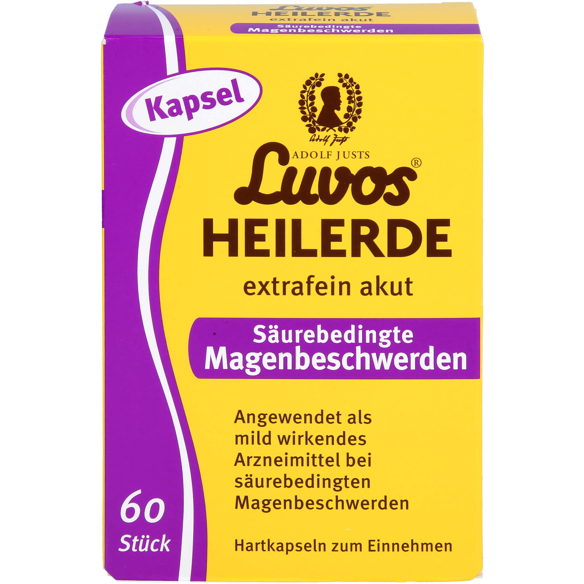 Luvos Heilerde extrafein akut säurebedingte Magenbeschwerden Kapseln, 60 St. Kapseln