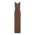 Ribbed-knit maxi dress
