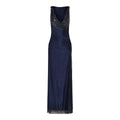 Long mesh and jersey dress