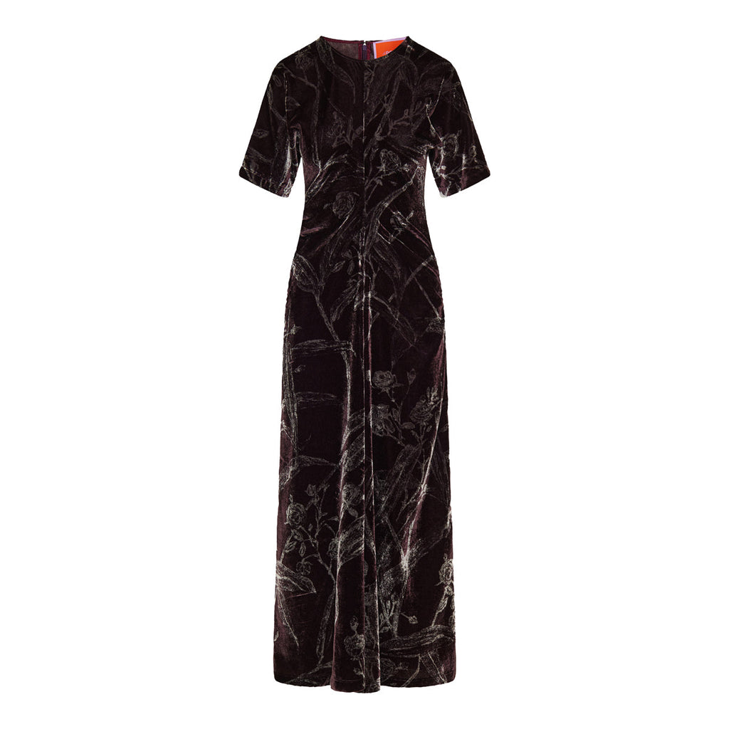 La Double J Angelica printed satin midi dress