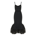 Open-back ruffled dress