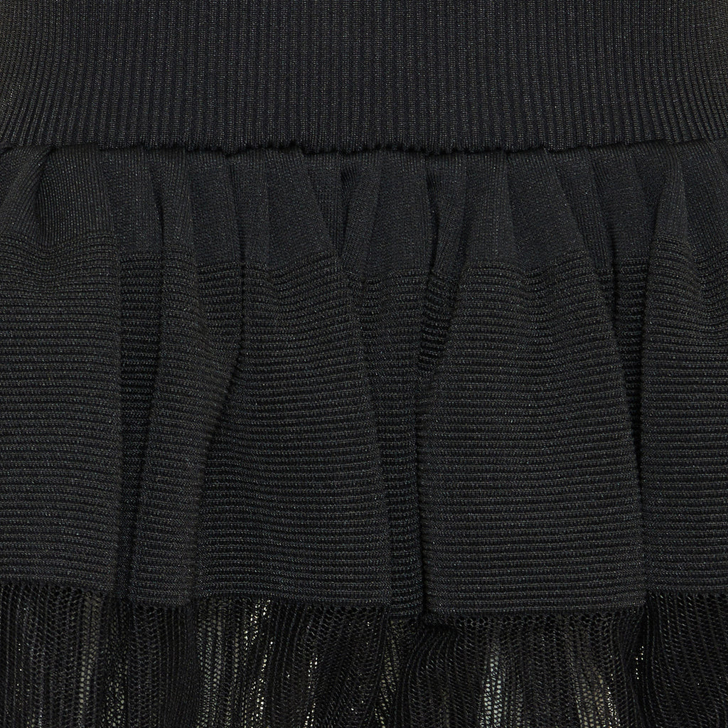 Open-back ruffled dress