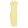 V-neck wool pencil dress