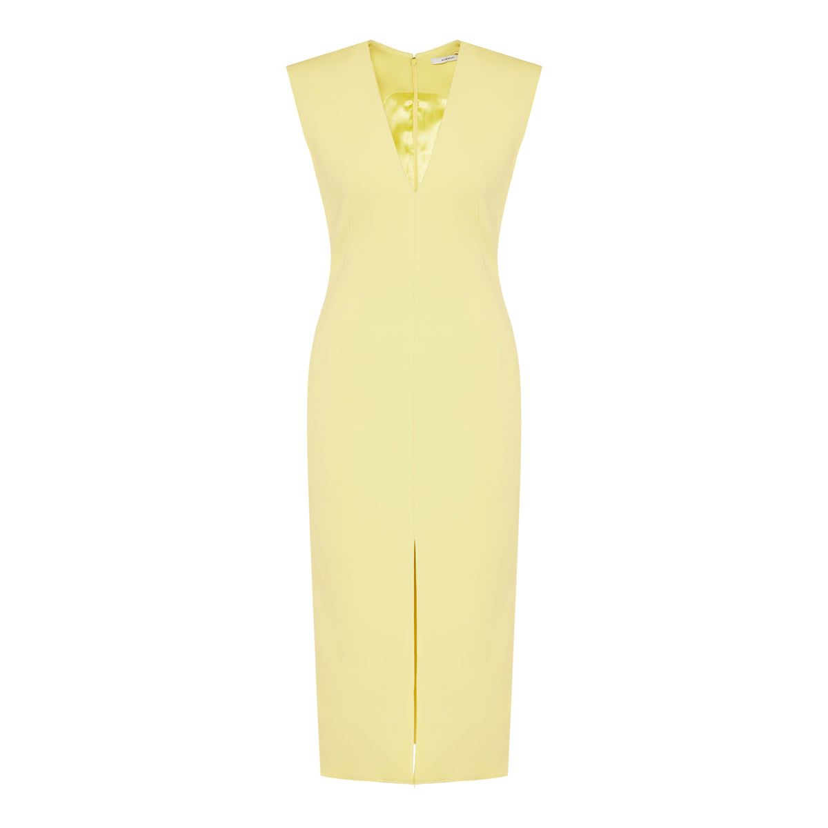 V-neck wool pencil dress