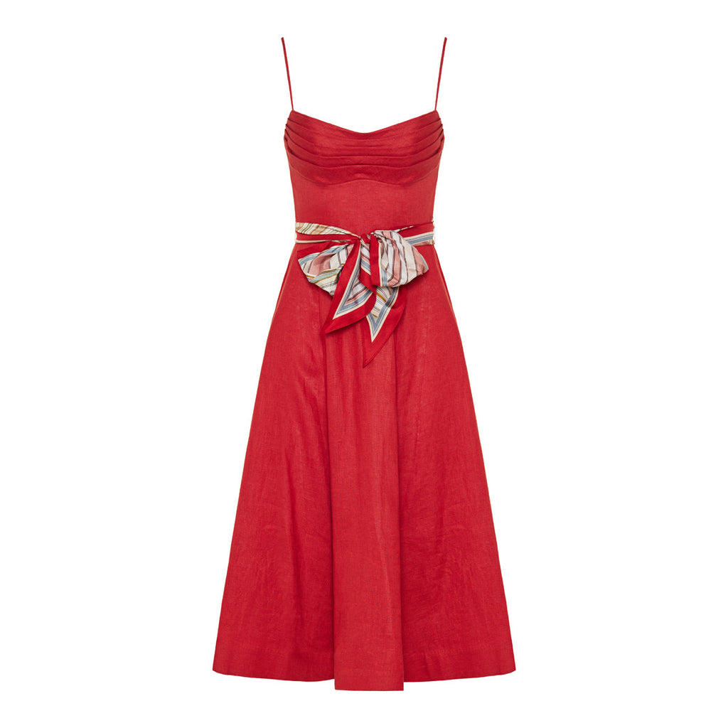 Zimmermann Rebellion tuck midi dress