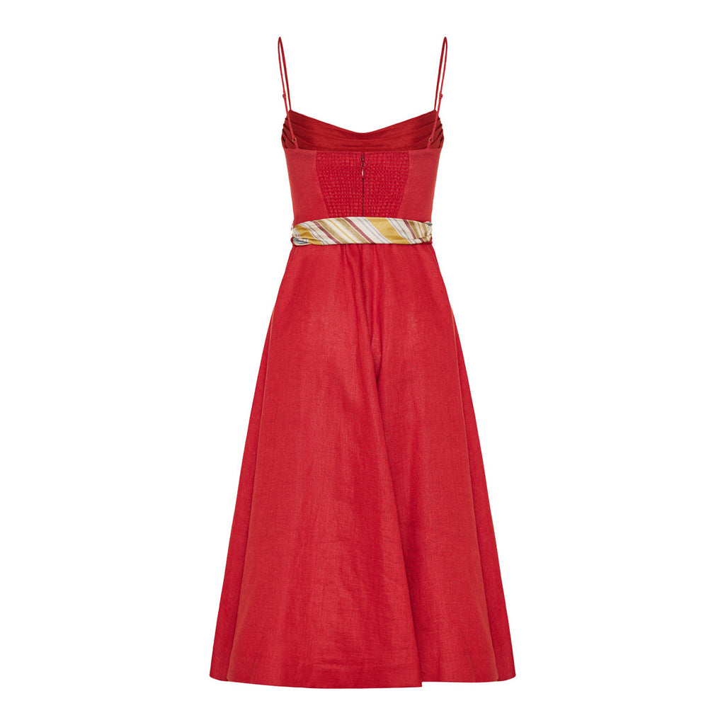 Zimmermann Rebellion tuck midi dress