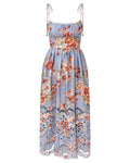 Zimmermann Awaken picnic floral chambray midi dress