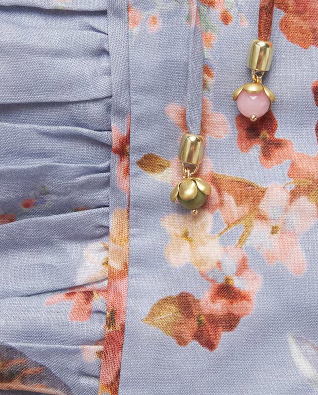 Zimmermann Awaken picnic floral chambray midi dress