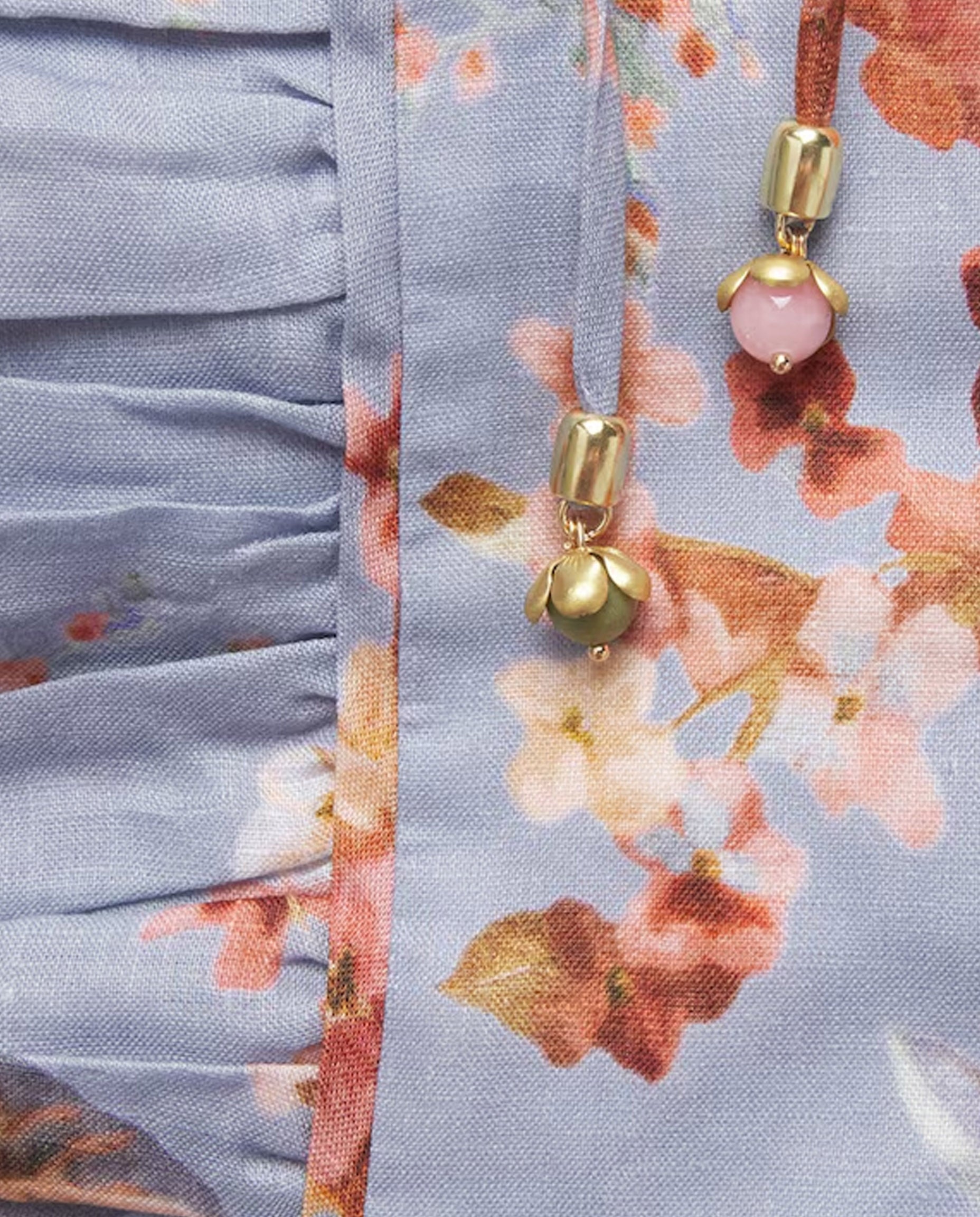 Zimmermann Awaken picnic floral chambray midi dress