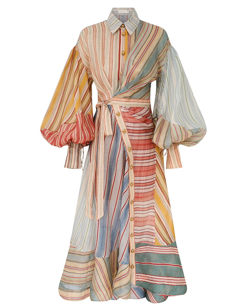 Zimmermann Rebellion spliced striped midi dress