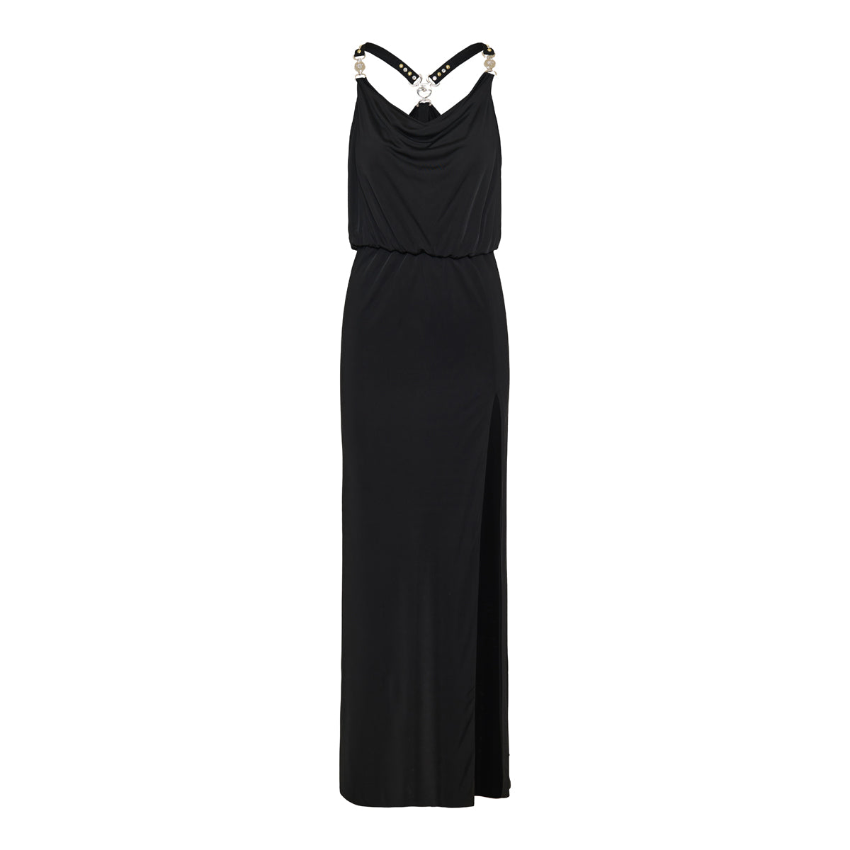 Viscose-jersey gathered gown
