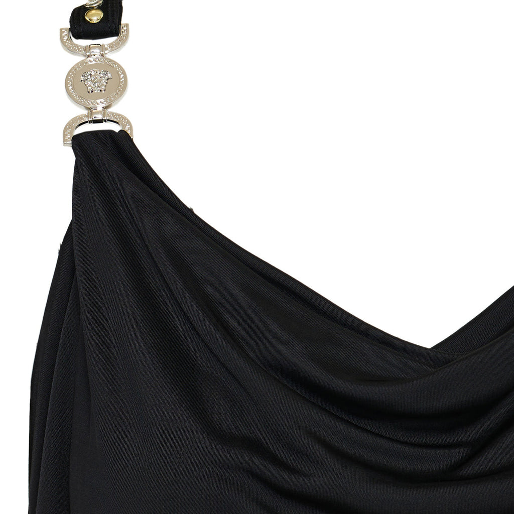 Viscose-jersey gathered gown