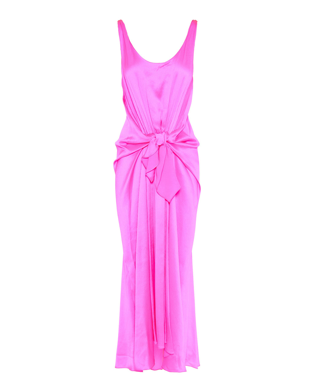 Jw Anderson Tie-detailed crinkled silk maxi dress