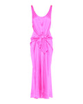 Jw Anderson Tie-detailed crinkled silk maxi dress