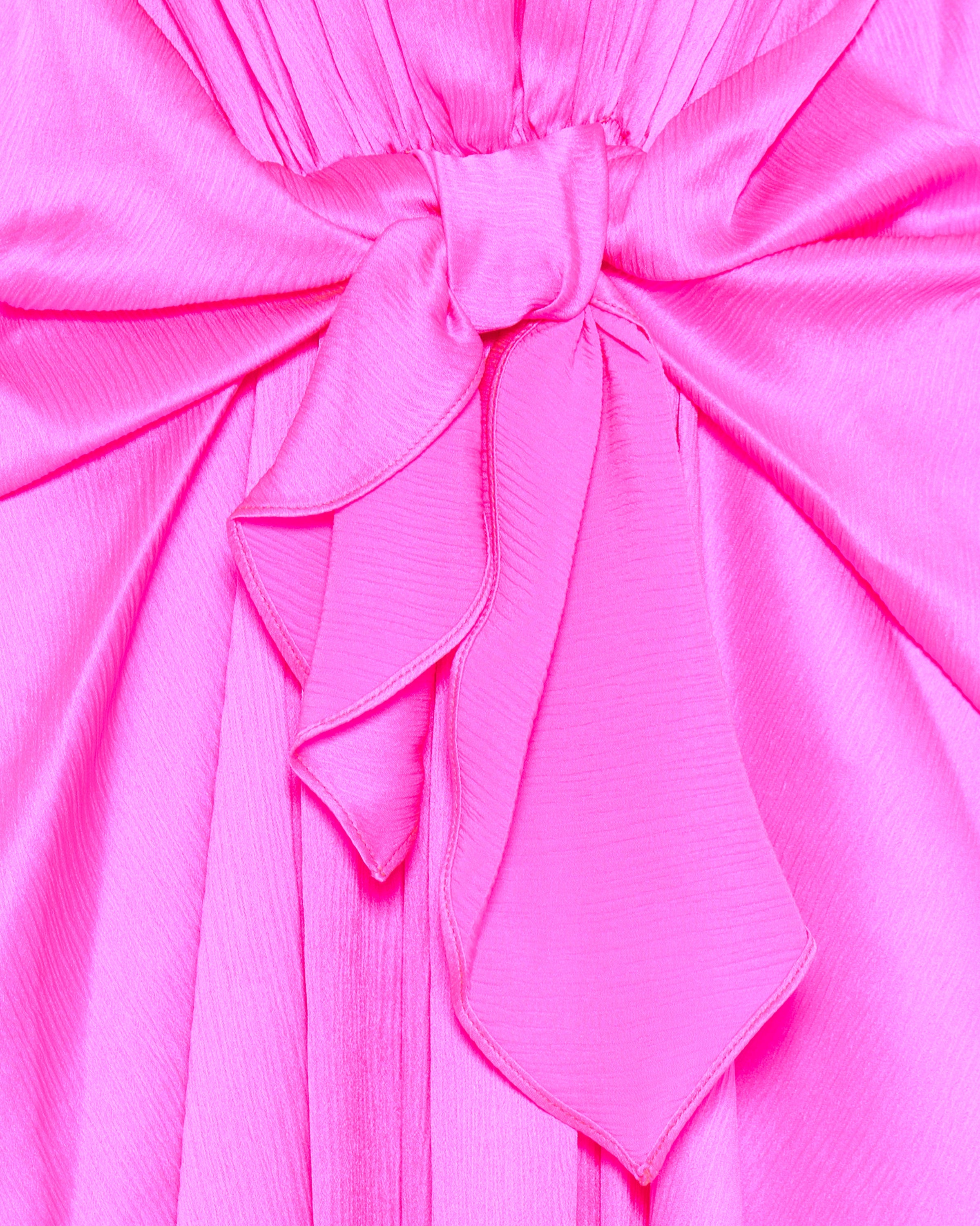 Jw Anderson Tie-detailed crinkled silk maxi dress