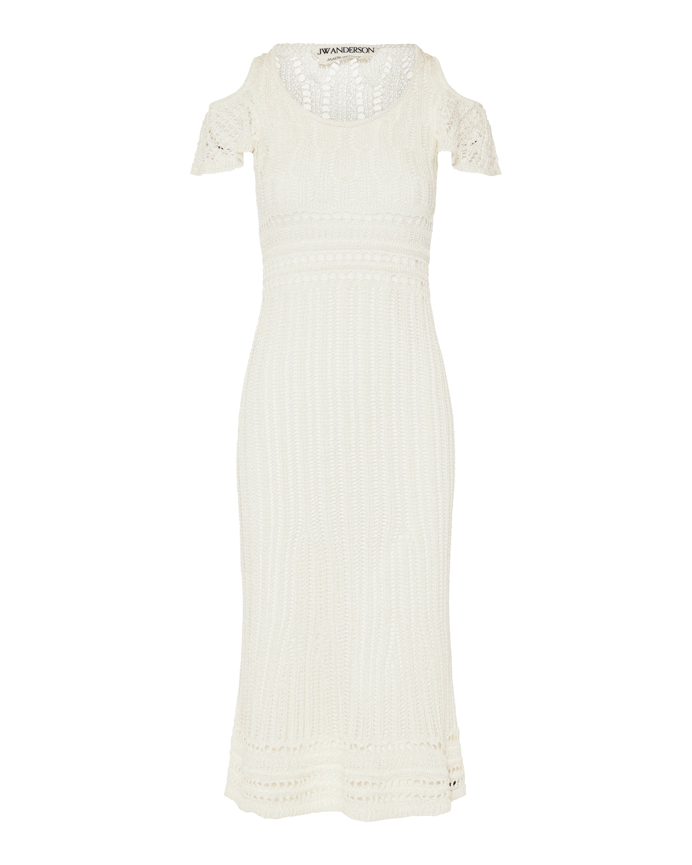 Jw Anderson Shoulder ruffle crochet dress