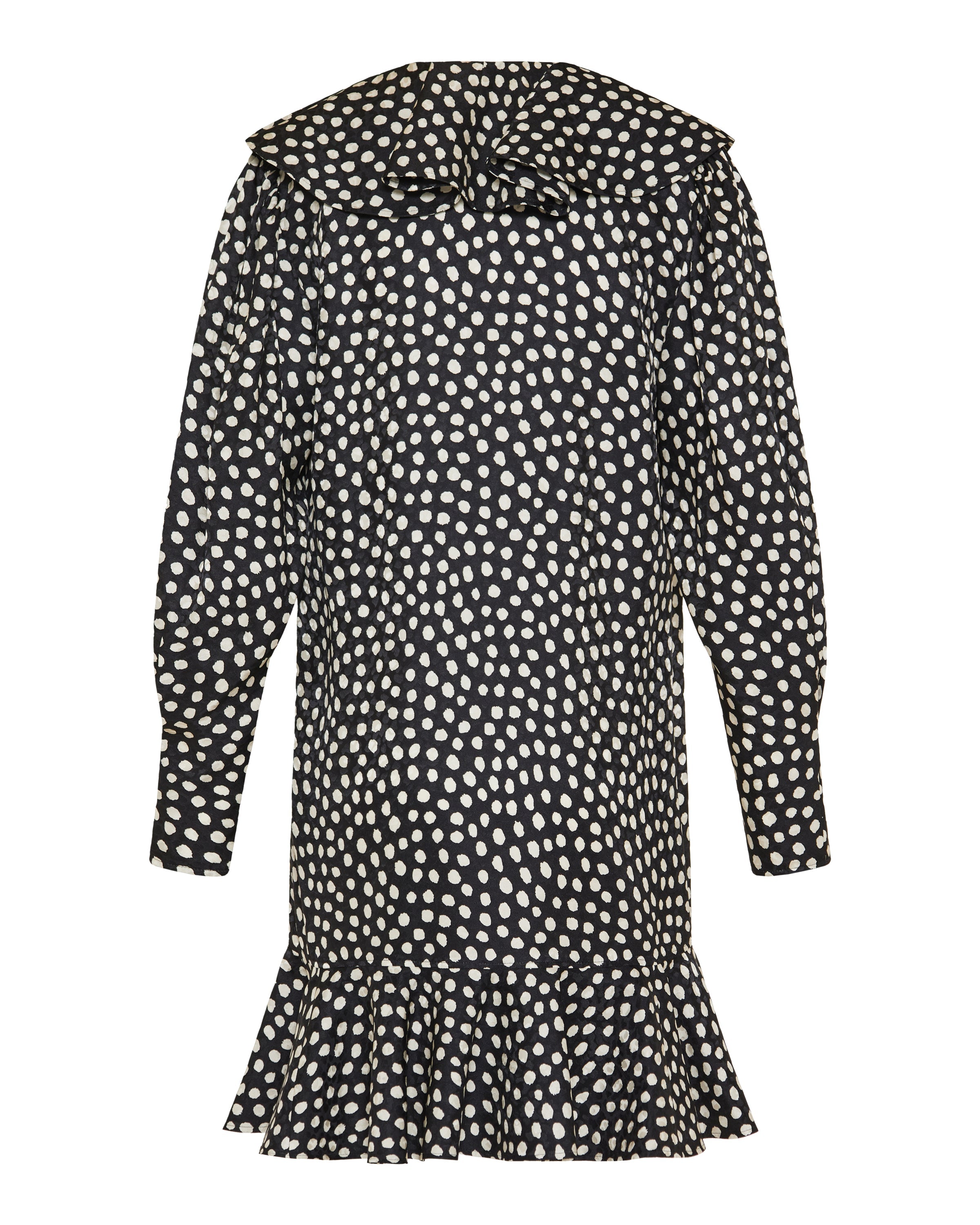 Chloé Ruffled polka-dot silk jacquard mini dress