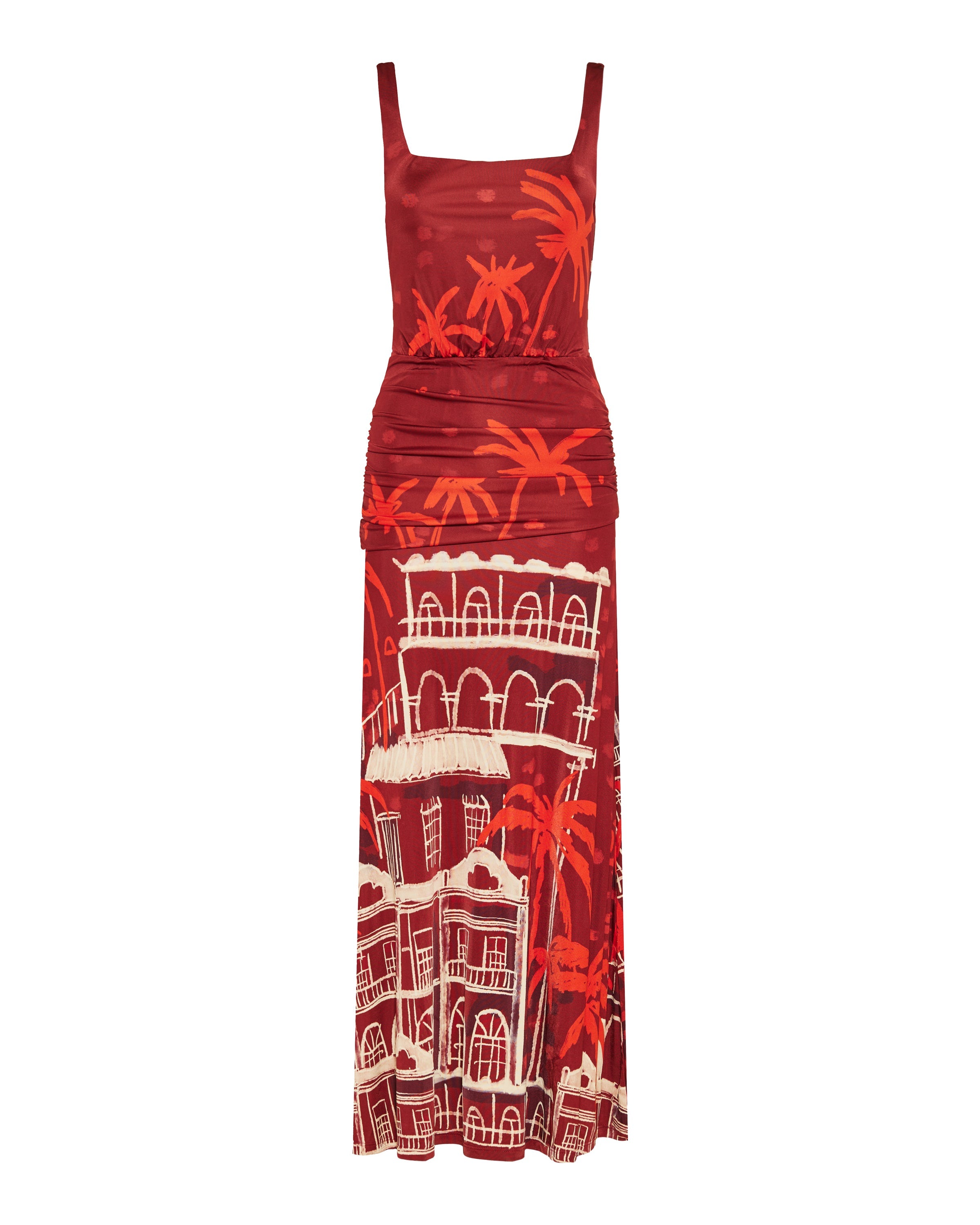Johanna Ortiz Plant of joy draped printed satin-jersey maxi dress