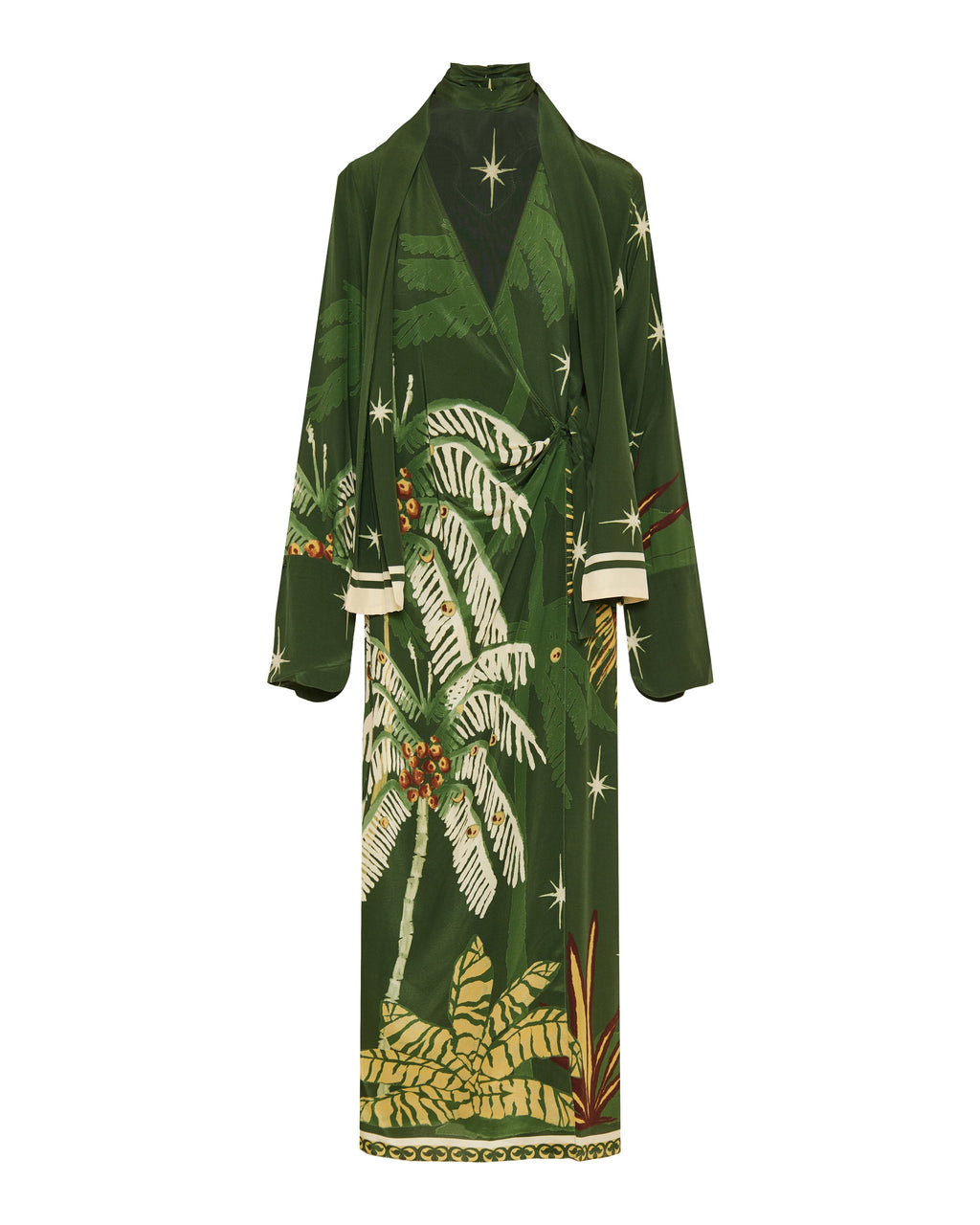 Johanna Ortiz Eternity belted printed silk crepe de chine maxi dress