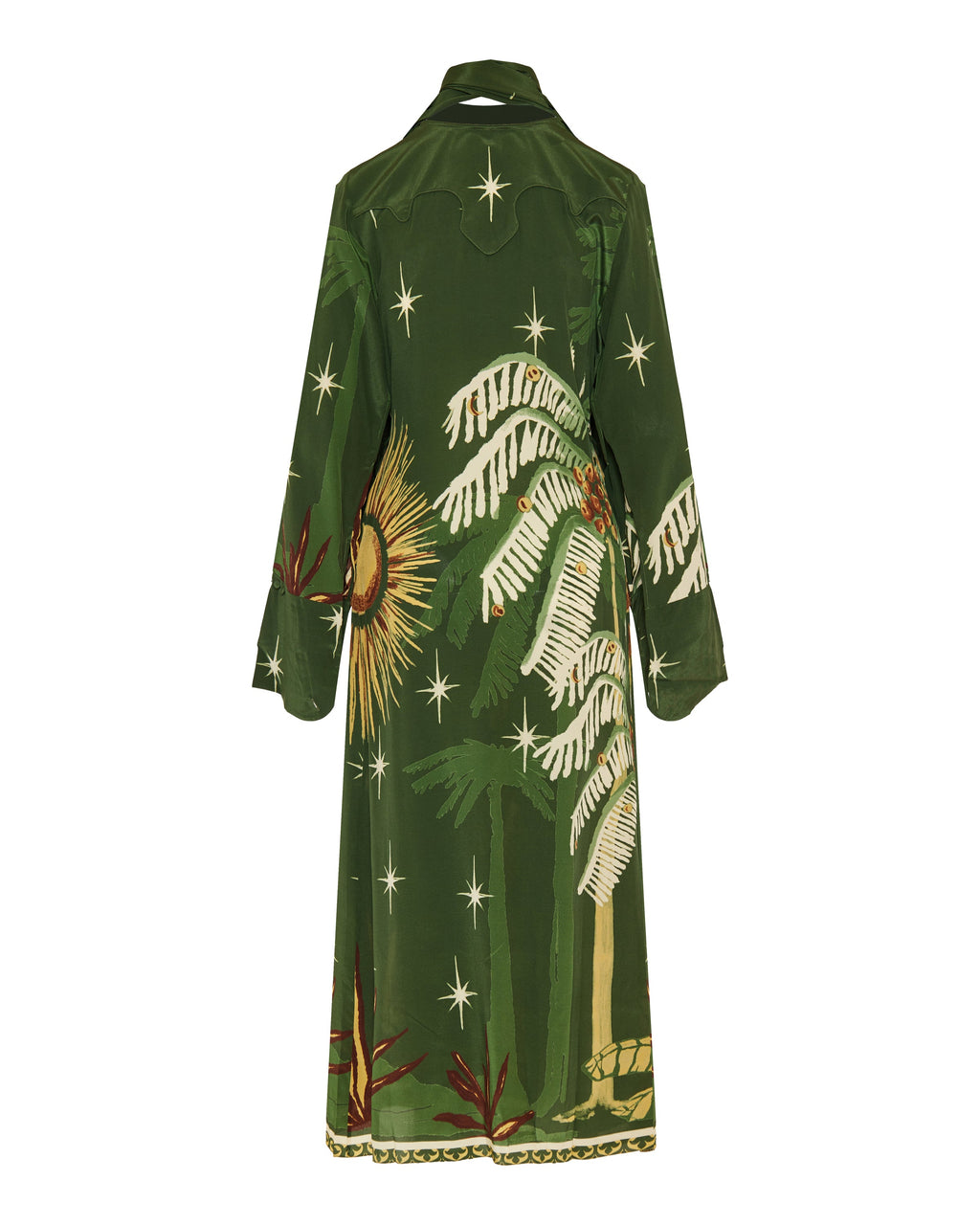Johanna Ortiz Eternity belted printed silk crepe de chine maxi dress