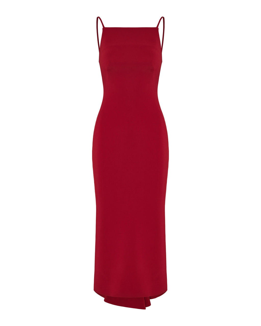Sliced crepe cady midi dress