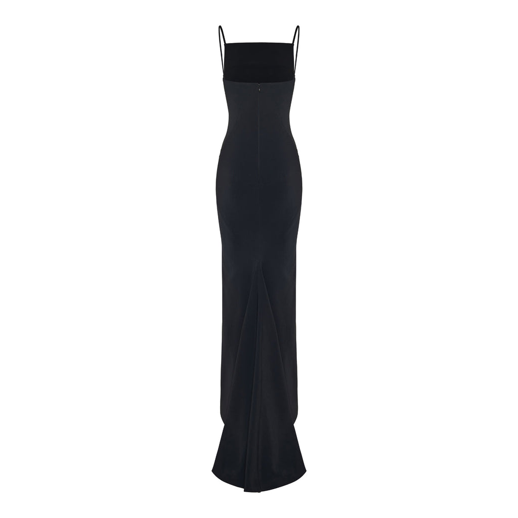Sliced long dress