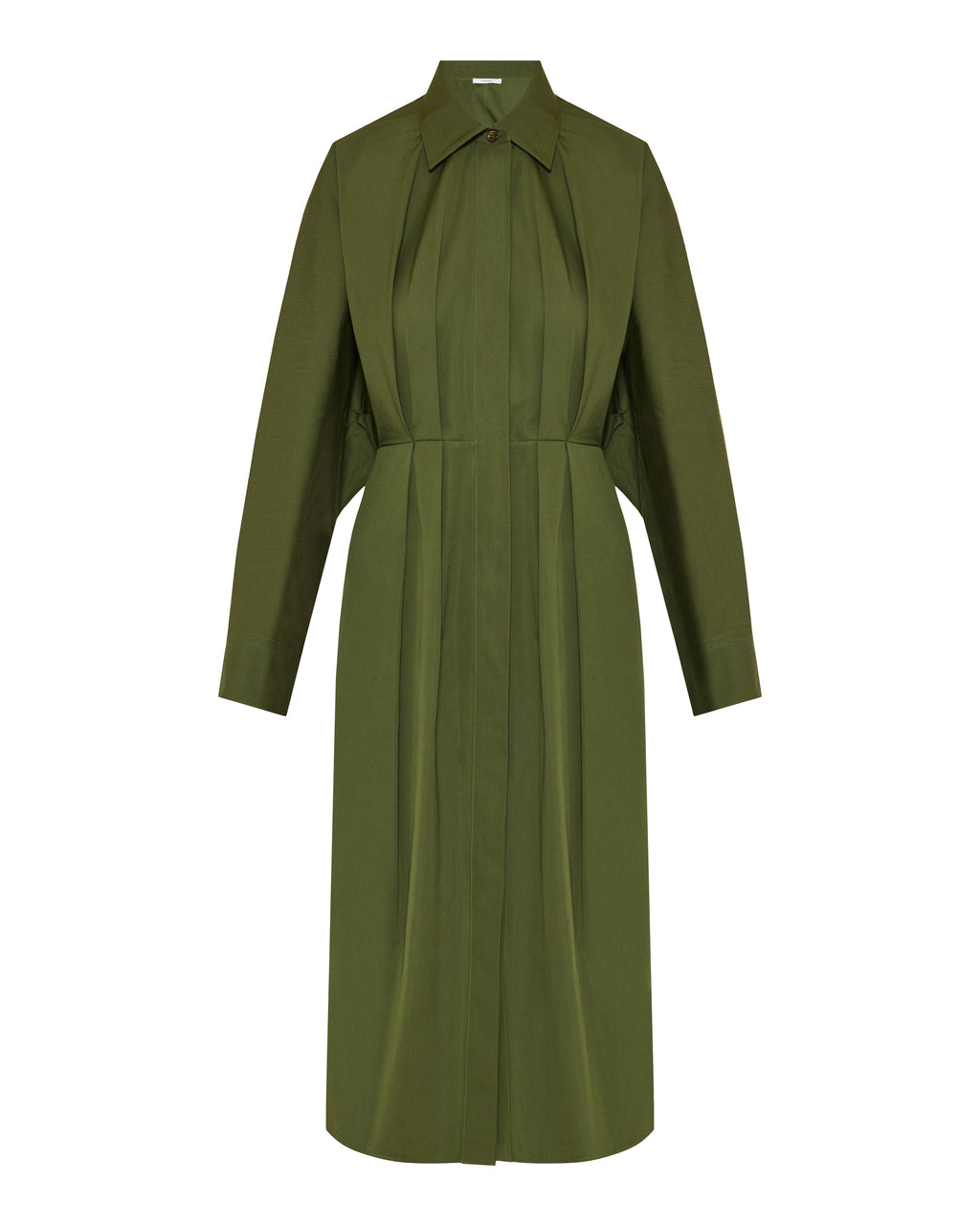 Poplin midi shirt dress