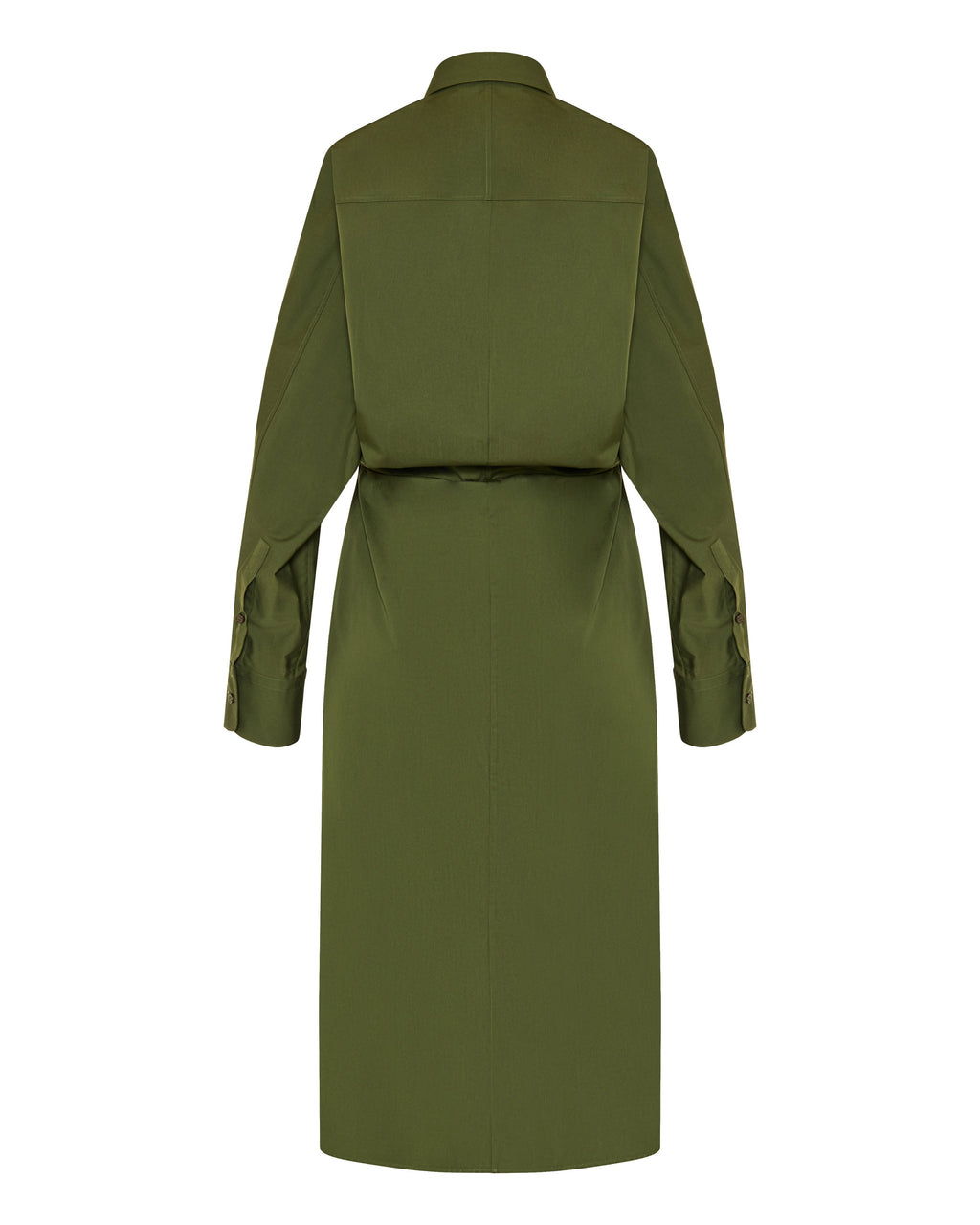 Poplin midi shirt dress