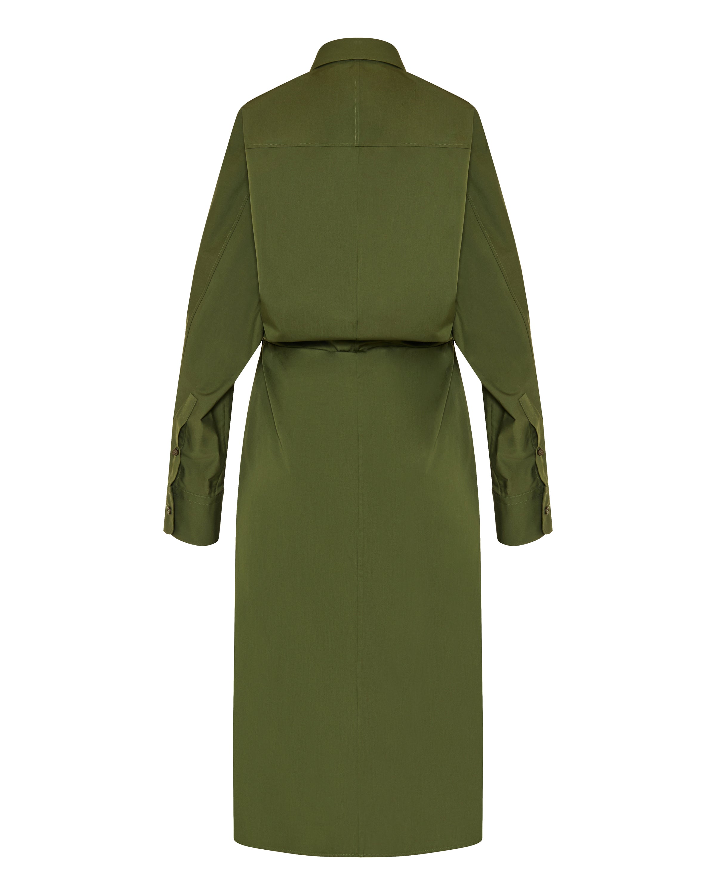 Poplin midi shirt dress