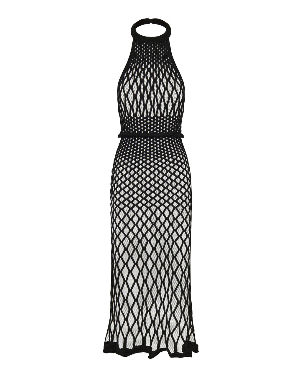 Halterneck mesh dress