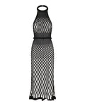 Halterneck mesh dress
