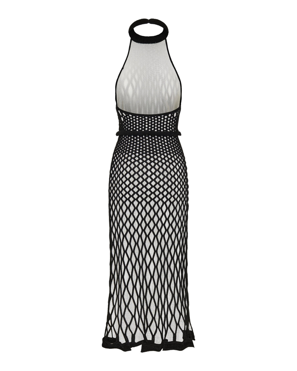 Halterneck mesh dress