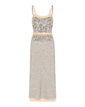 Sequined chiffon maxi dress