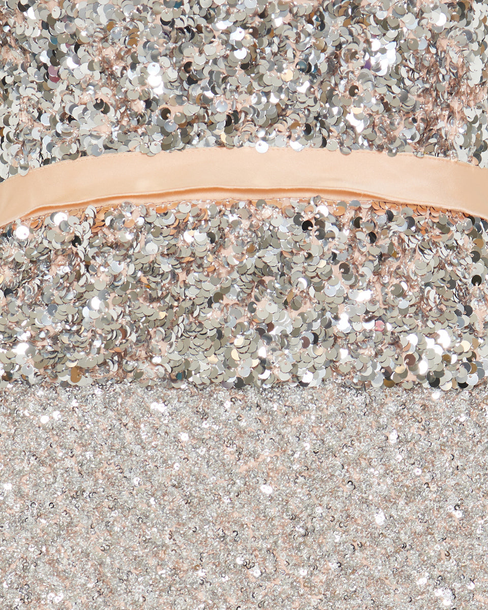 Sequined chiffon maxi dress