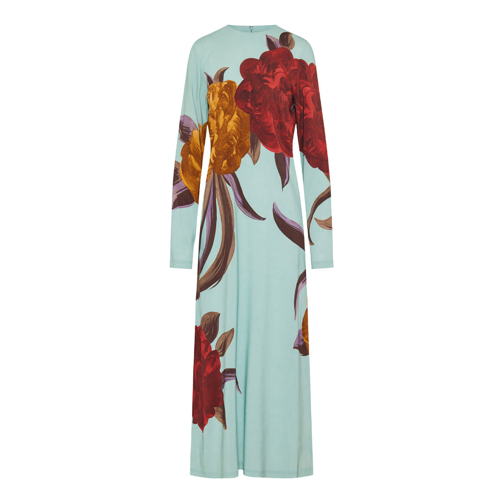 La Double J Peony Placée long sleeve swing long dress