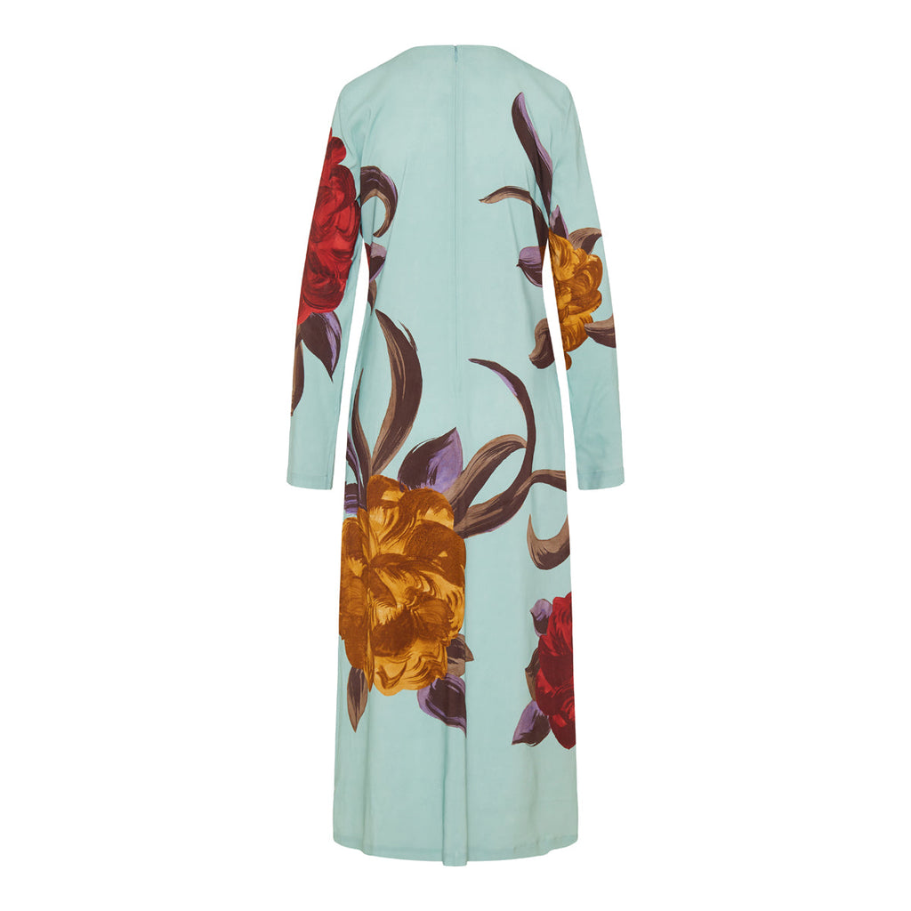 La Double J Peony Placée long sleeve swing long dress