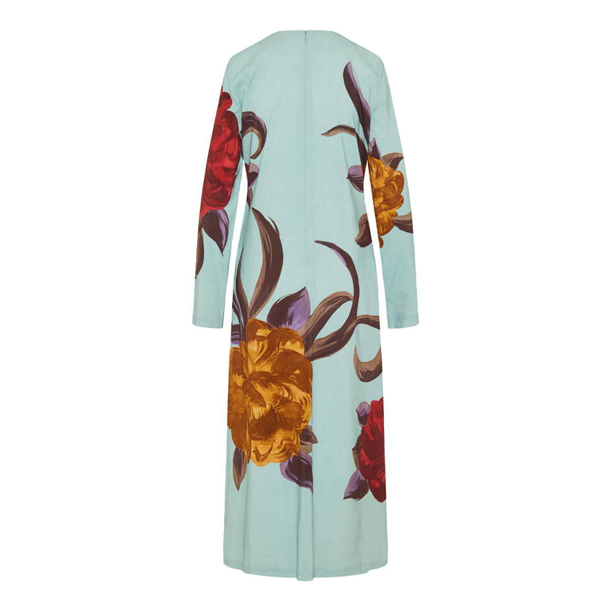 La Double J Peony Placée long sleeve swing long dress