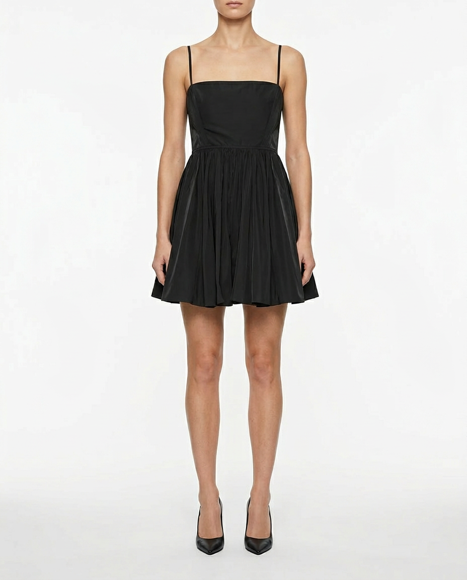 Taffeta bustier mini dress
