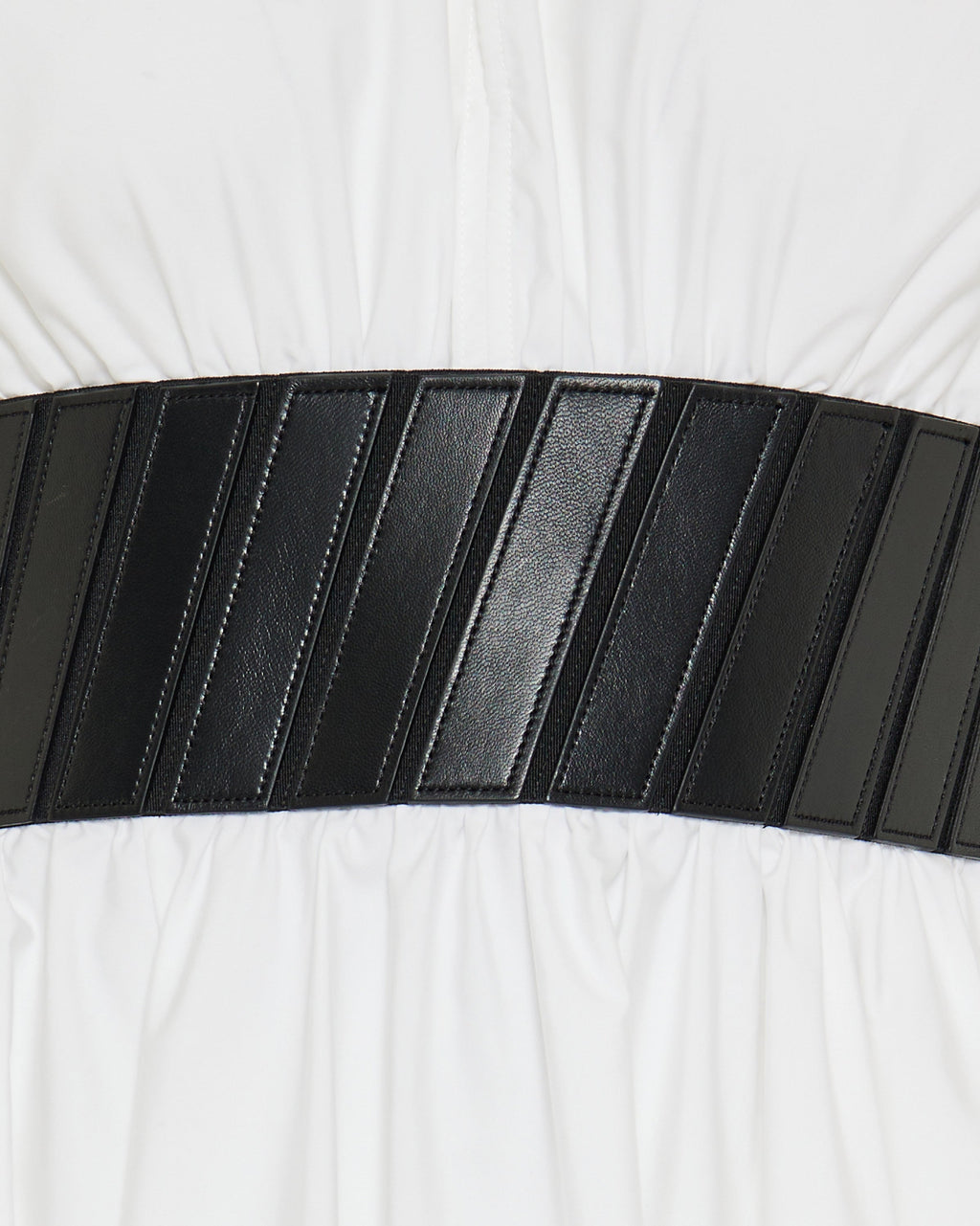 Belted cotton midi dress