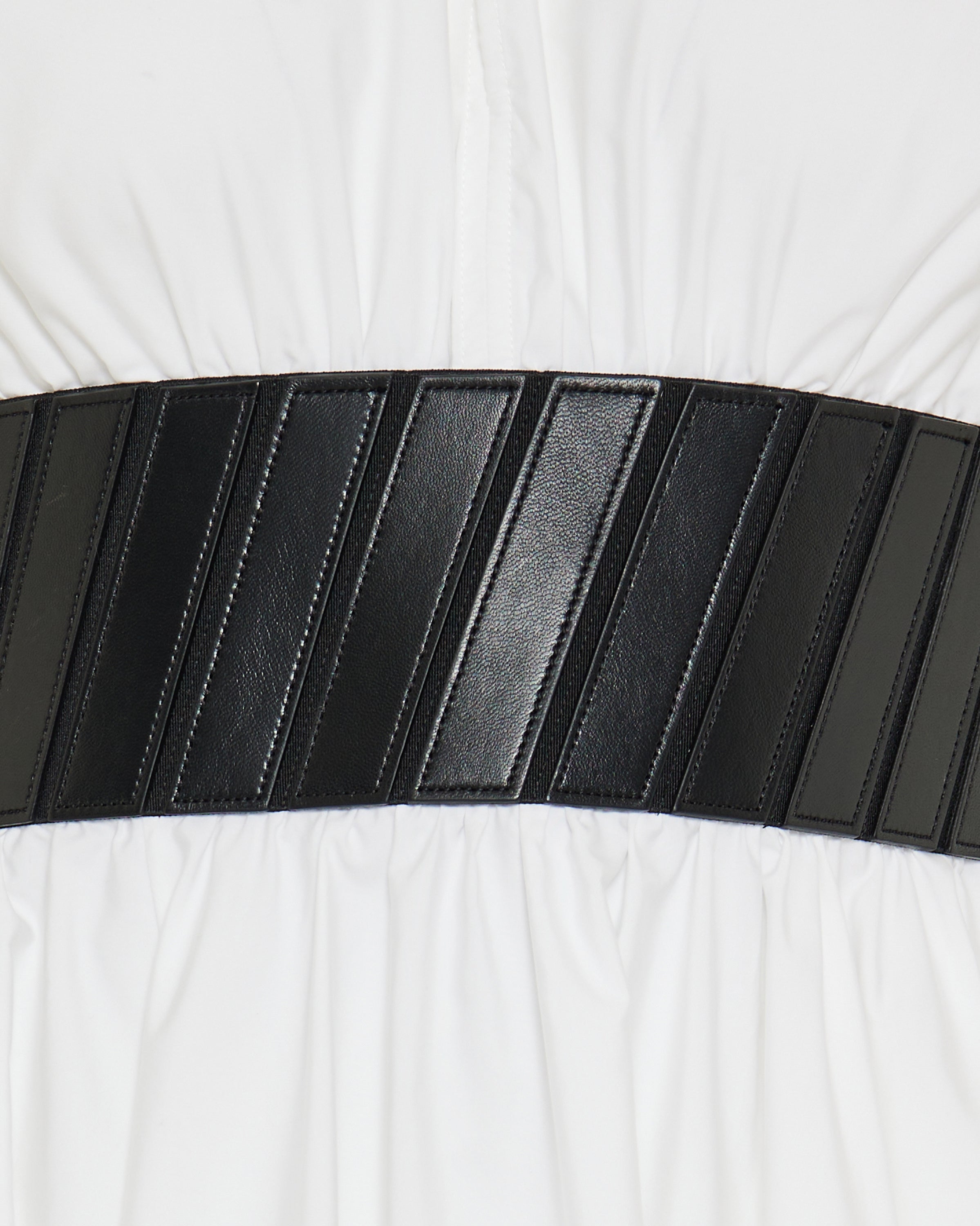 Belted cotton midi dress
