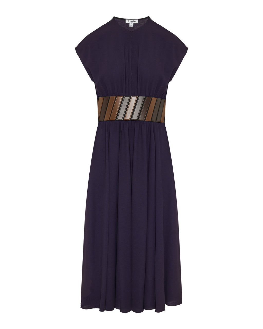 Belted midi dress